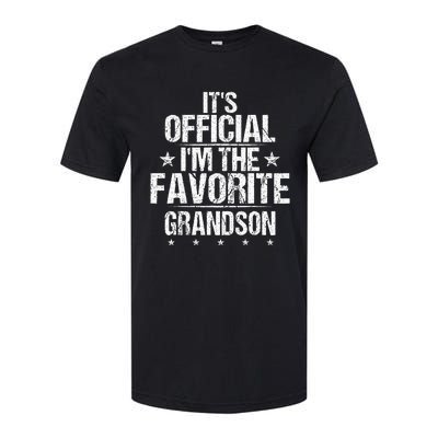 It's O.fficial I'm The Favorite Grandson Funny Sayings Retro Softstyle CVC T-Shirt