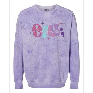 Its Ok If The Only Think You Do Today Is Breathe Back And Front Side Colorblast Crewneck Sweatshirt