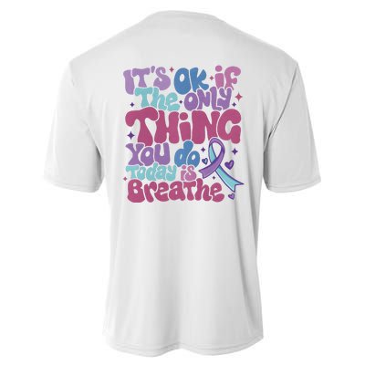 Its Ok If The Only Think You Do Today Is Breathe Back And Front Side Performance Sprint T-Shirt