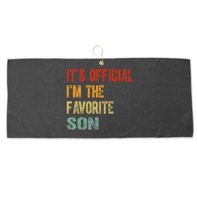 It's O.fficial I'm The Favorite Son Funny Family Gifts  Large Microfiber Waffle Golf Towel