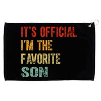 It's O.fficial I'm The Favorite Son Funny Family Gifts  Grommeted Golf Towel