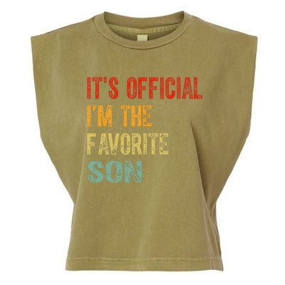 It's O.fficial I'm The Favorite Son Funny Family Gifts  Garment-Dyed Women's Muscle Tee