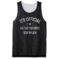 It's Official I'm The Favorite Son In Law Funny Vintage Mesh Reversible Basketball Jersey Tank