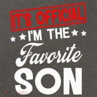 It's O.fficial I'm The Favorite Son funny  Cotton Canvas Backpack