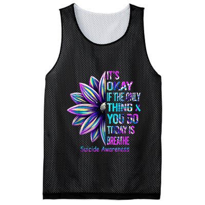Its Okay If The Only Thing You Did Today Was Breathe Mesh Reversible Basketball Jersey Tank