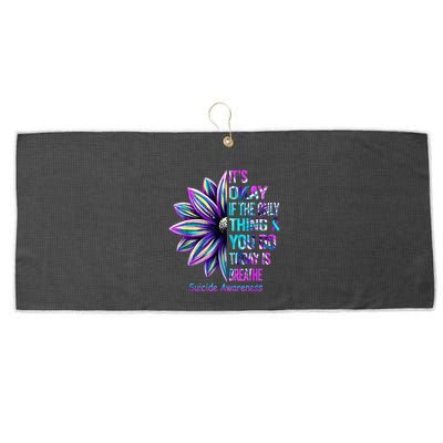 Its Okay If The Only Thing You Did Today Was Breathe Large Microfiber Waffle Golf Towel