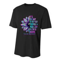 Its Okay If The Only Thing You Did Today Was Breathe Youth Performance Sprint T-Shirt