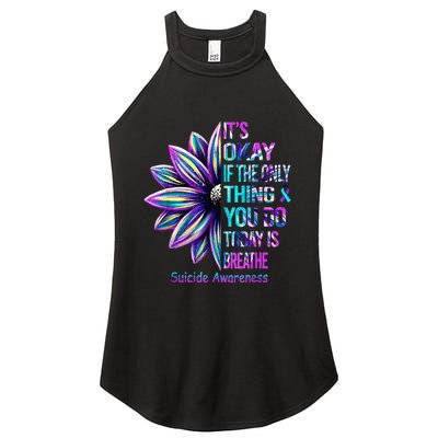 Its Okay If The Only Thing You Did Today Was Breathe Women's Perfect Tri Rocker Tank