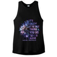 Its Okay If The Only Thing You Do Today Is Breathe Ladies PosiCharge Tri-Blend Wicking Tank
