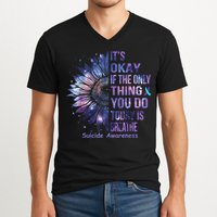 Its Okay If The Only Thing You Do Today Is Breathe V-Neck T-Shirt