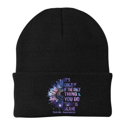 Its Okay If The Only Thing You Do Today Is Breathe Beanie