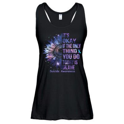 Its Okay If The Only Thing You Do Today Is Breathe Ladies Essential Flowy Tank