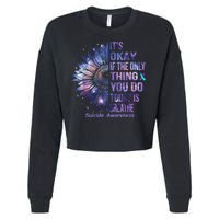 Its Okay If The Only Thing You Do Today Is Breathe Cropped Pullover Crew
