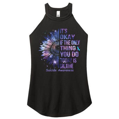 Its Okay If The Only Thing You Do Today Is Breathe Women's Perfect Tri Rocker Tank