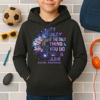 Its Okay If The Only Thing You Do Today Is Breathe Kids Hoodie