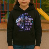 Its Okay If The Only Thing You Do Today Is Breathe Kids Hoodie