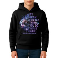 Its Okay If The Only Thing You Do Today Is Breathe Kids Hoodie
