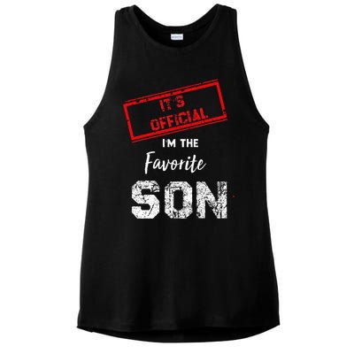 It's Official I'm The Favorite Son Ladies PosiCharge Tri-Blend Wicking Tank