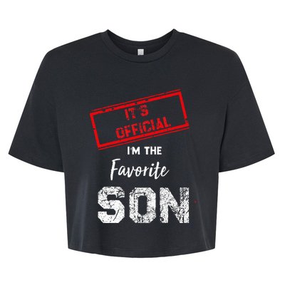 It's Official I'm The Favorite Son Bella+Canvas Jersey Crop Tee