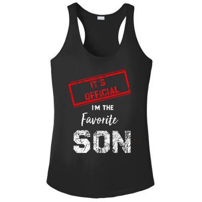 It's Official I'm The Favorite Son Ladies PosiCharge Competitor Racerback Tank