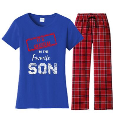 It's Official I'm The Favorite Son Women's Flannel Pajama Set