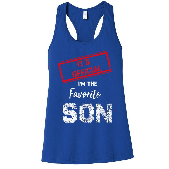 It's Official I'm The Favorite Son Women's Racerback Tank