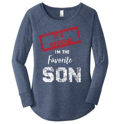 It's Official I'm The Favorite Son Women's Perfect Tri Tunic Long Sleeve Shirt