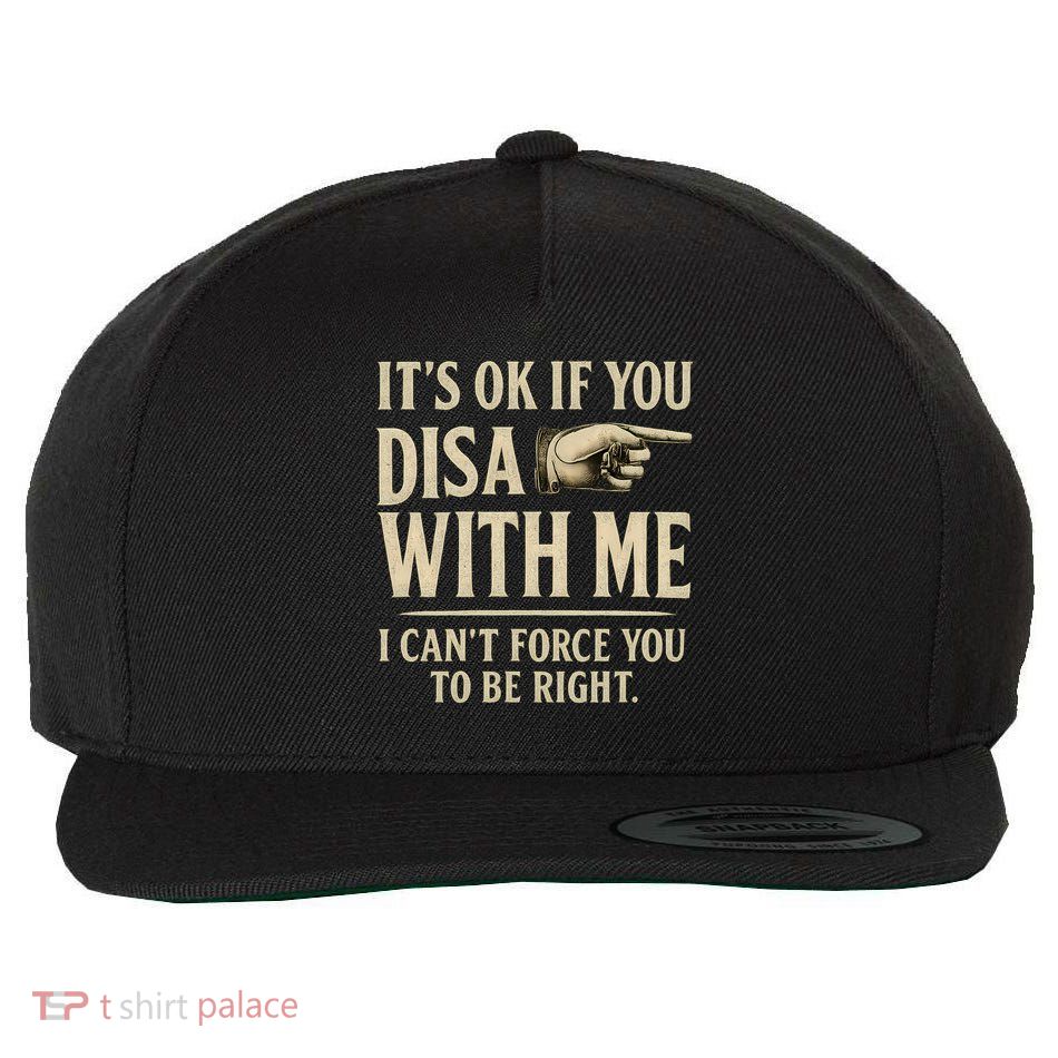 It's OK If You Disagree With Me Wool Snapback Cap