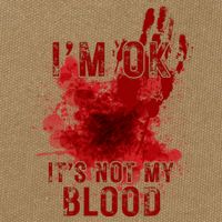 Im Ok Its Not My Blood Funny Halloween Zombie Cotton Canvas Backpack