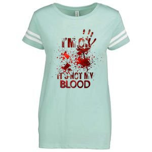 Im Ok Its Not My Blood Halloween Costume Enza Ladies Jersey Football T-Shirt