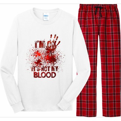 Im Ok Its Not My Blood Long Sleeve Pajama Set