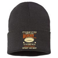 It's Okay If You Don't Like Rugby  Rugby Player Coach Sustainable Knit Beanie