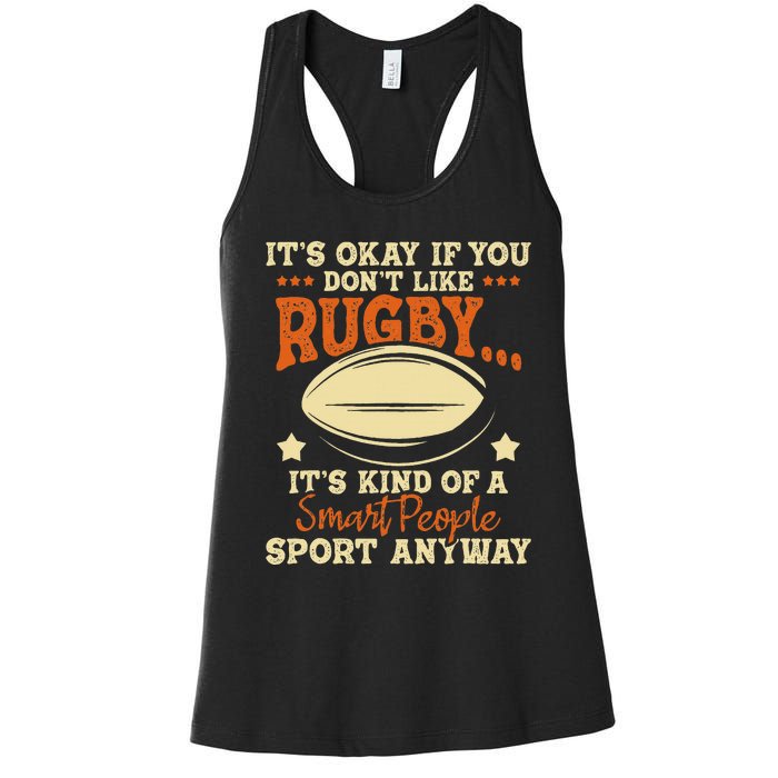 It's Okay If You Don't Like Rugby  Rugby Player Coach Women's Racerback Tank