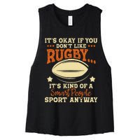 It's Okay If You Don't Like Rugby  Rugby Player Coach Women's Racerback Cropped Tank