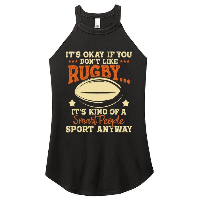 It's Okay If You Don't Like Rugby  Rugby Player Coach Women's Perfect Tri Rocker Tank