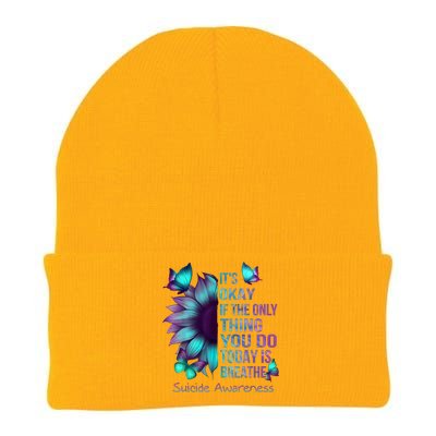 Its Okay If The Only Thing You Do Today Is Breathe Knit Cap Winter Beanie