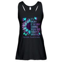 Its Okay If The Only Thing You Do Today Is Breathe Ladies Essential Flowy Tank