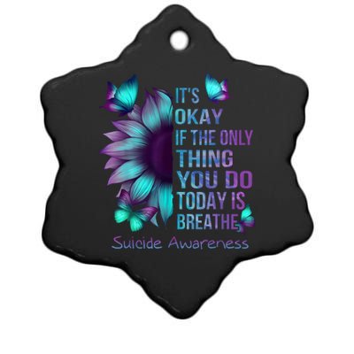 Its Okay If The Only Thing You Do Today Is Breathe Ceramic Star Ornament