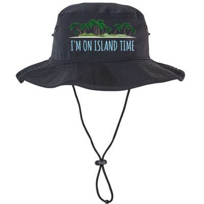 I'm On Island Time Cool Gift Vacation Gift Tropical Beach Tee Funny Gift Bucket Hat