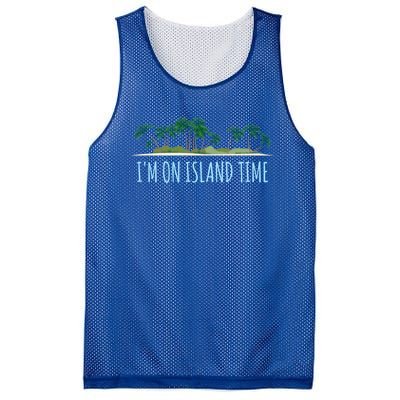 I'm On Island Time Cool Gift Vacation Gift Tropical Beach Tee Funny Gift Mesh Reversible Basketball Jersey Tank