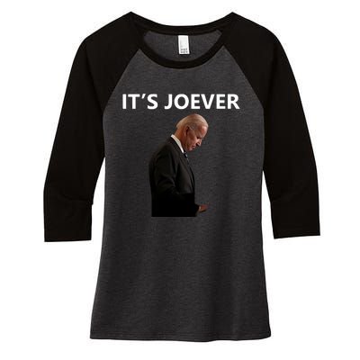 ItS Over Joe Biden ItS Joever Women's Tri-Blend 3/4-Sleeve Raglan Shirt