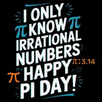 I Only Know Irrational Numbers Funny Pi Day Design Poster