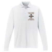 I Only Kneel For One Man An He Died On The Cross Jesus Performance Long Sleeve Polo