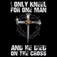 I Only Kneel For One Man And He Died On The Cross 7-Panel Snapback Hat