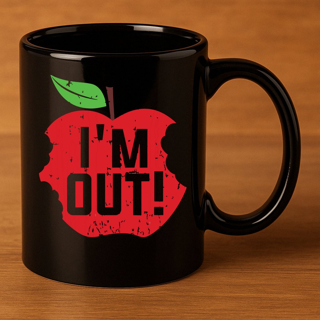 Im Out Last Day Of School Summer Break Teacher 11oz C Handle Ceramic Mug