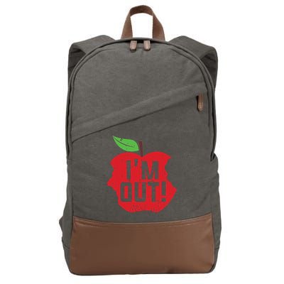 Im Out Last Day Of School Summer Break Teacher Cotton Canvas Backpack