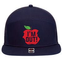 Im Out Last Day Of School Summer Break Teacher 7 Panel Mesh Trucker Snapback Hat
