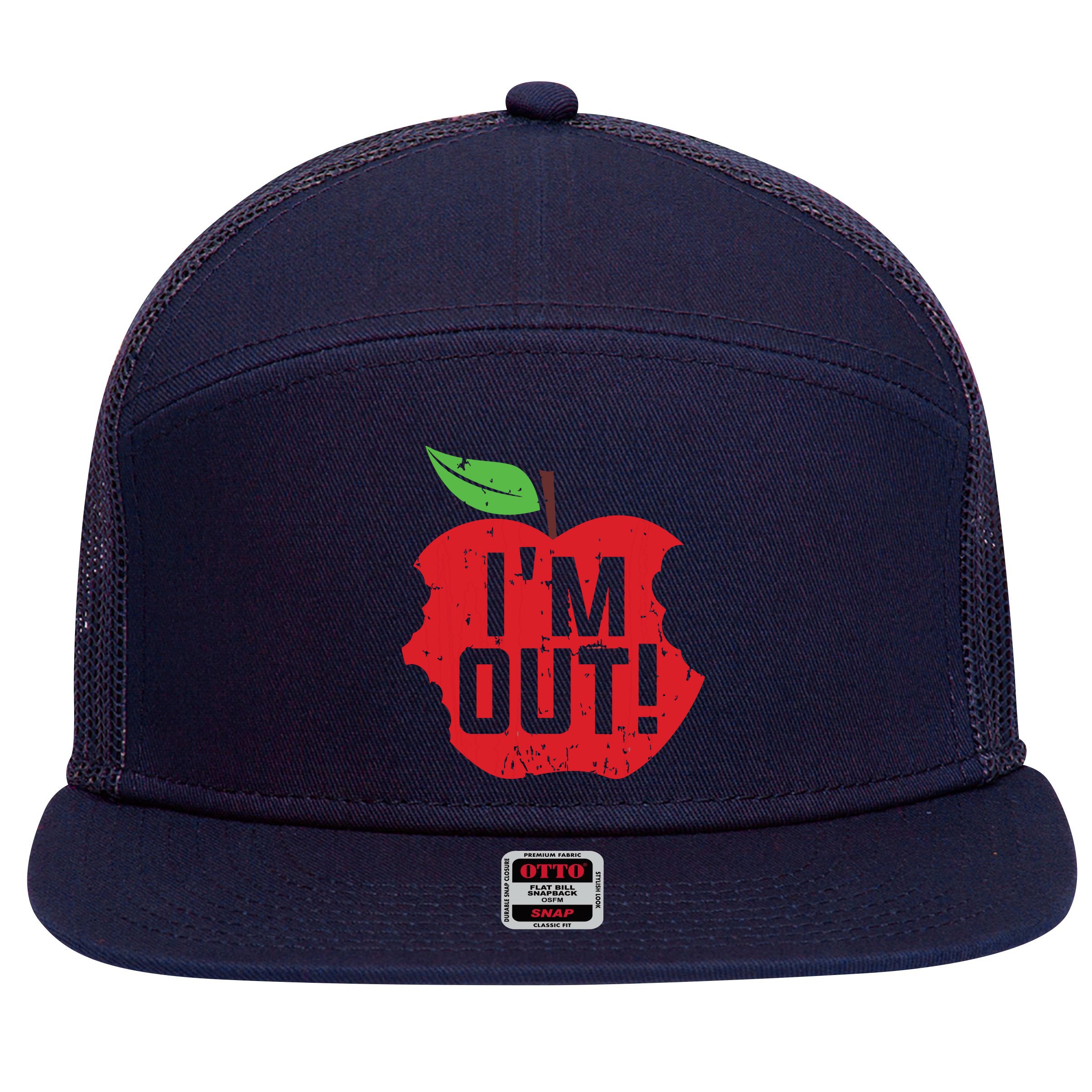 Im Out Last Day Of School Summer Break Teacher 7 Panel Mesh Trucker Snapback Hat