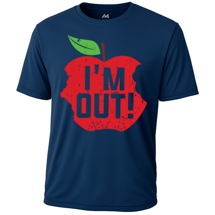 Im Out Last Day Of School Summer Break Teacher Cooling Performance Crew T-Shirt