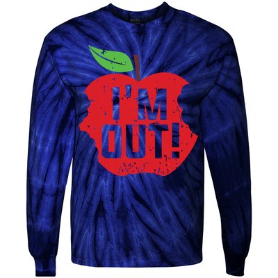 Im Out Last Day Of School Summer Break Teacher Tie-Dye Long Sleeve Shirt